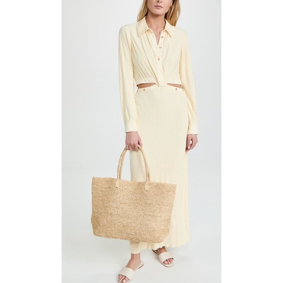 Hat Attack Jane Tote Bag in Natural New Womens Straw Handbag Purse - Picture 14 of 14